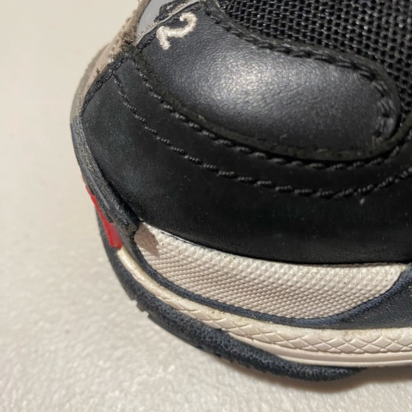 Balenciaga triple S black grey two tone fabric sneaker no box - Picture 2 of 10